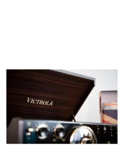 Victrola Empire 6-in-1 Music Centre - Bluetooth Record Player With Built-In Stereo Speakers, Cassette, CD And Radio -Digital Station VAWR9 SQ3 0000000556 ESPRESSO SLa