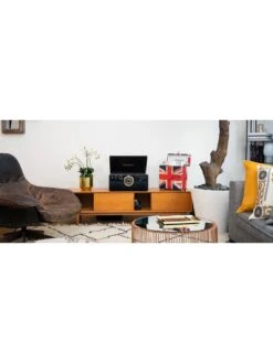 Victrola Empire 6-in-1 Music Centre - Bluetooth Record Player With Built-In Stereo Speakers, Cassette, CD And Radio -Digital Station VAWR9 SQ5 0000000556 ESPRESSO SLd1