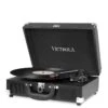 Victrola Journey Portable Record Player (Black) - Bluetooth 5.0 Suitcase Turntable With Built-In Stereo Speakers