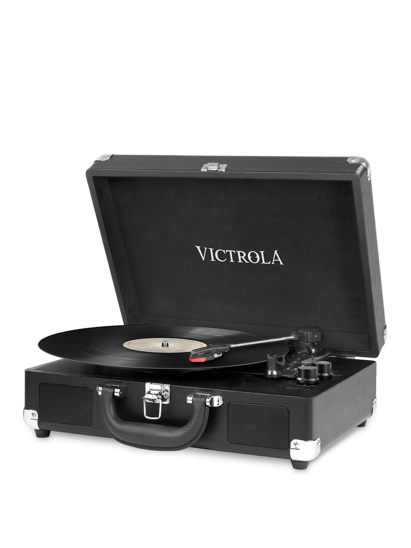 Victrola Journey Portable Record Player (Black) - Bluetooth 5.0 Suitcase Turntable With Built-In Stereo Speakers 1 Victrola Journey Portable Record Player (Black) - Bluetooth 5.0 Suitcase Turntable With Built-In Stereo Speakers
