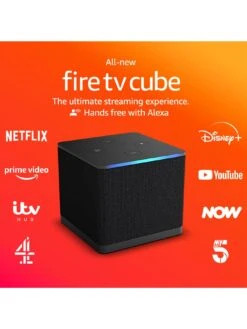 Amazon Fire TV Cube Wi-Fi 6E, 4K Ultra HD -Digital Station VB10W SQ7 0000000004 BLACK SLd3