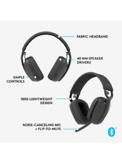 Logitech Zone Vibe 100 Bluetooth Only - Over Ear Wireless Headset - Enduro - Graphite -Digital Station VB3BY SQ6 0000000527 GRAPHITE SLd2