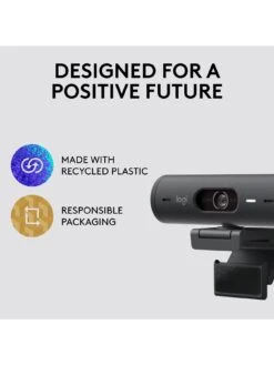 Logitech Brio 500 Full HD Webcam, USB-C Cable, Works With Teams, Google Meet, Zoom -Digital Station VB3C5 SQ5 0000000527 GRAPHITE SLd1