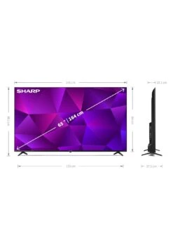 Sharp 65FN4KA, 65 Inch, 4K Ultra HD, Frameless, Android TV -Digital Station VCZQW SQ5 0000000004 BLACK SLd1