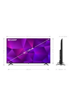 Sharp 50FN4KA, 50-inch, 4K Ultra HD, Frameless Android TV -Digital Station VCZQX SQ5 0000000004 BLACK SLd1