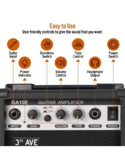 3rd Avenue 10W RMS Guitar Amplifier -Digital Station VE34J SQ4 0000000099 N A SLd1