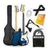 3rd Avenue Full Size Bass Guitar Ultimate Kit With 15W Amp - 6 Months FREE Lessons - Blueburst