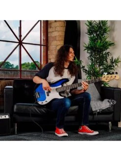 3rd Avenue Full Size Bass Guitar Ultimate Kit With 15W Amp - 6 Months FREE Lessons - Blueburst -Digital Station VE34K SQ6 0000000099 N A SLd3
