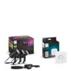 Philips Hue Hue Lily White And Colour Ambiance Outdoor Smart Spotlight Base Kit With Hue Bridge