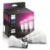 Philips Hue Hue White & Colour Ambiance Smart Bulb 3 Pack LED 6.5W B22