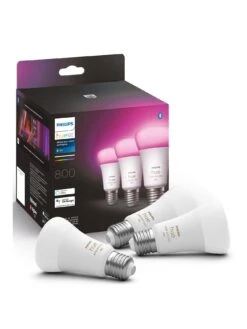 Philips Hue Hue White & Colour Ambiance Smart Bulb 3 Pack LED 6.5W E27