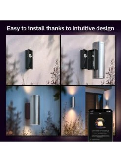 Philips Hue Hue Appear White And Colour Ambiance Smart Outdoor Wall Light Innox Twin Pack -Digital Station VGENH SQ4 0000000099 N A SLd2