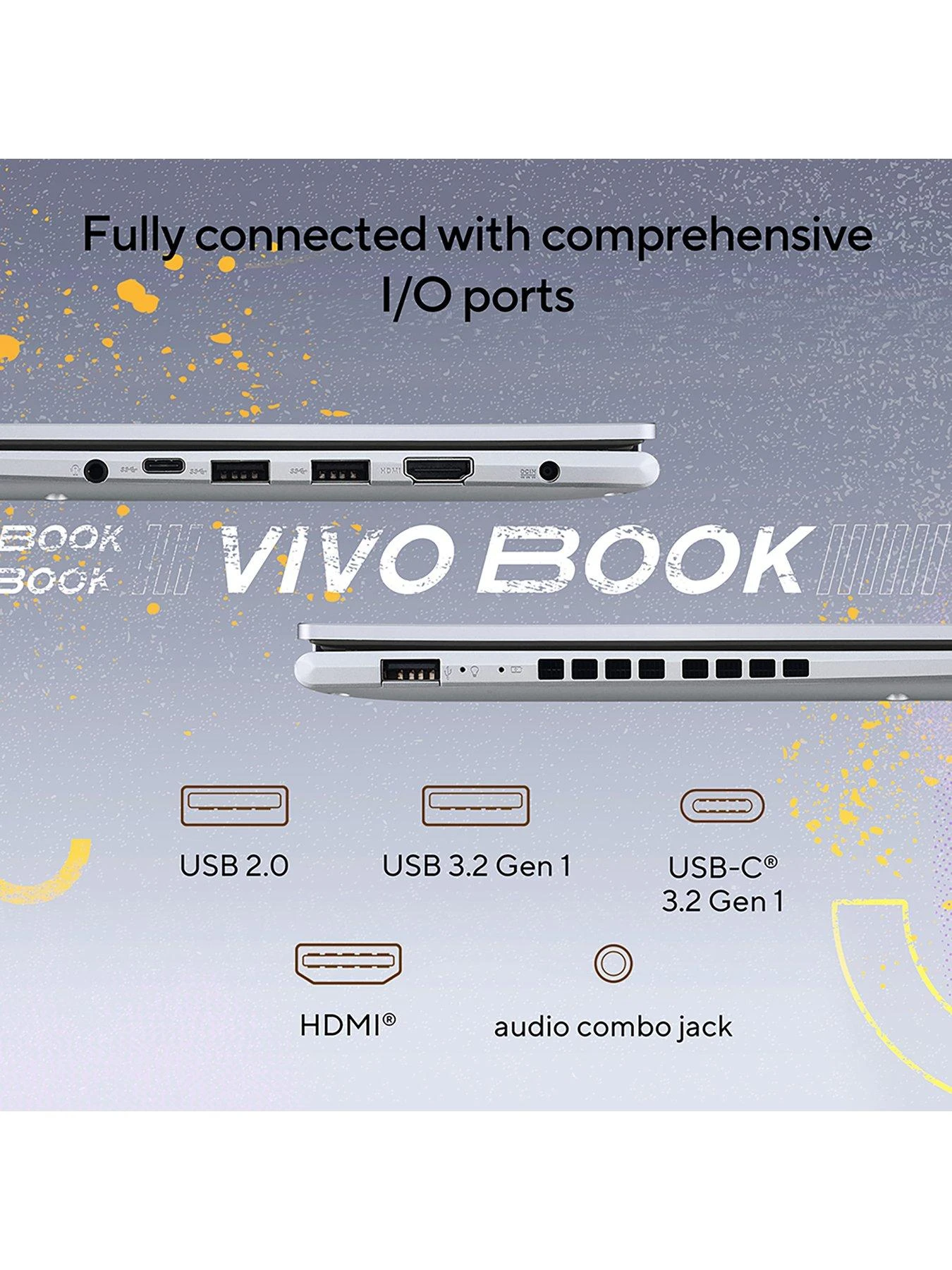 Asus Vivobook 16X Laptop - 16in FHD+, AMD Ryzen 7, 16GB RAM, 512GB SSD, With Optional Microsoft 365 Family (1 Year) - Silver 4 Asus Vivobook 16X Laptop - 16in FHD+, AMD Ryzen 7, 16GB RAM, 512GB SSD, With Optional Microsoft 365 Family (1 Year) - Silver - Image 4