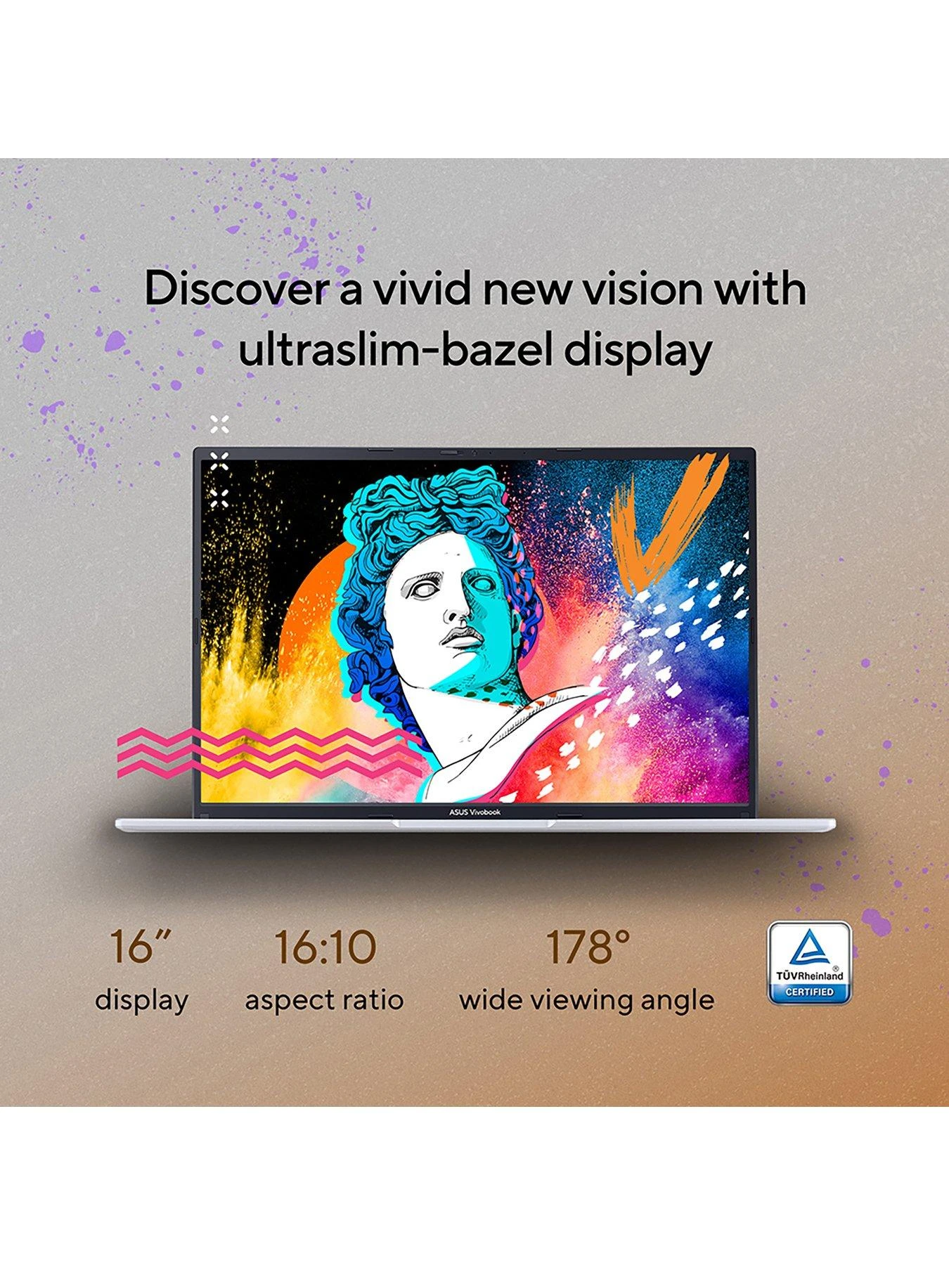 Asus Vivobook 16X Laptop - 16in FHD+, AMD Ryzen 7, 16GB RAM, 512GB SSD, With Optional Microsoft 365 Family (1 Year) - Silver 5 Asus Vivobook 16X Laptop - 16in FHD+, AMD Ryzen 7, 16GB RAM, 512GB SSD, With Optional Microsoft 365 Family (1 Year) - Silver - Image 5