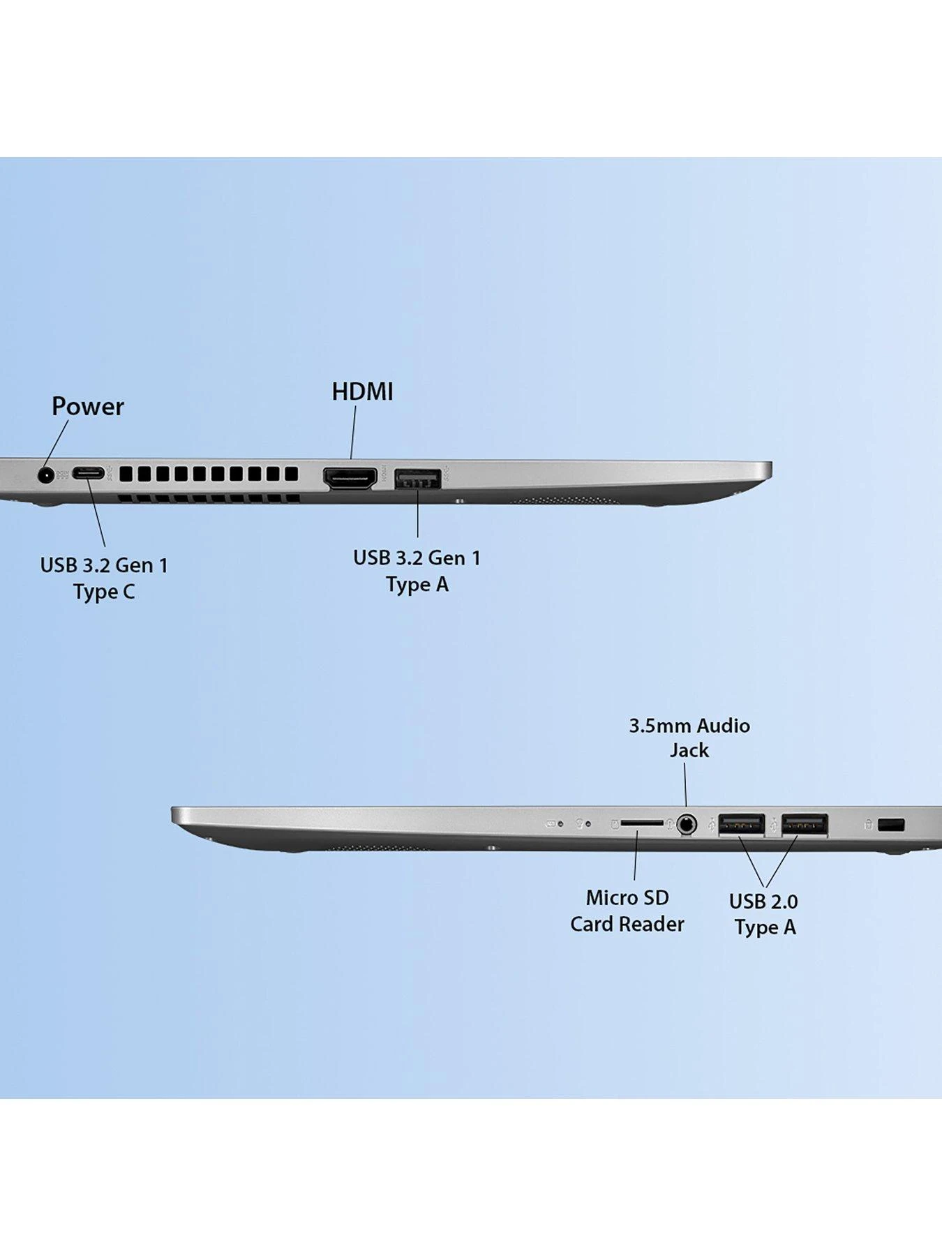 Asus VivoBook X515 Laptop - 15.6in FHD, Intel Core I7, 8GB RAM, 512GB SSD, With Optional Microsoft 365 Family (1 Year) - Silver 6 Asus VivoBook X515 Laptop - 15.6in FHD, Intel Core I7, 8GB RAM, 512GB SSD, With Optional Microsoft 365 Family (1 Year) - Silver - Image 6