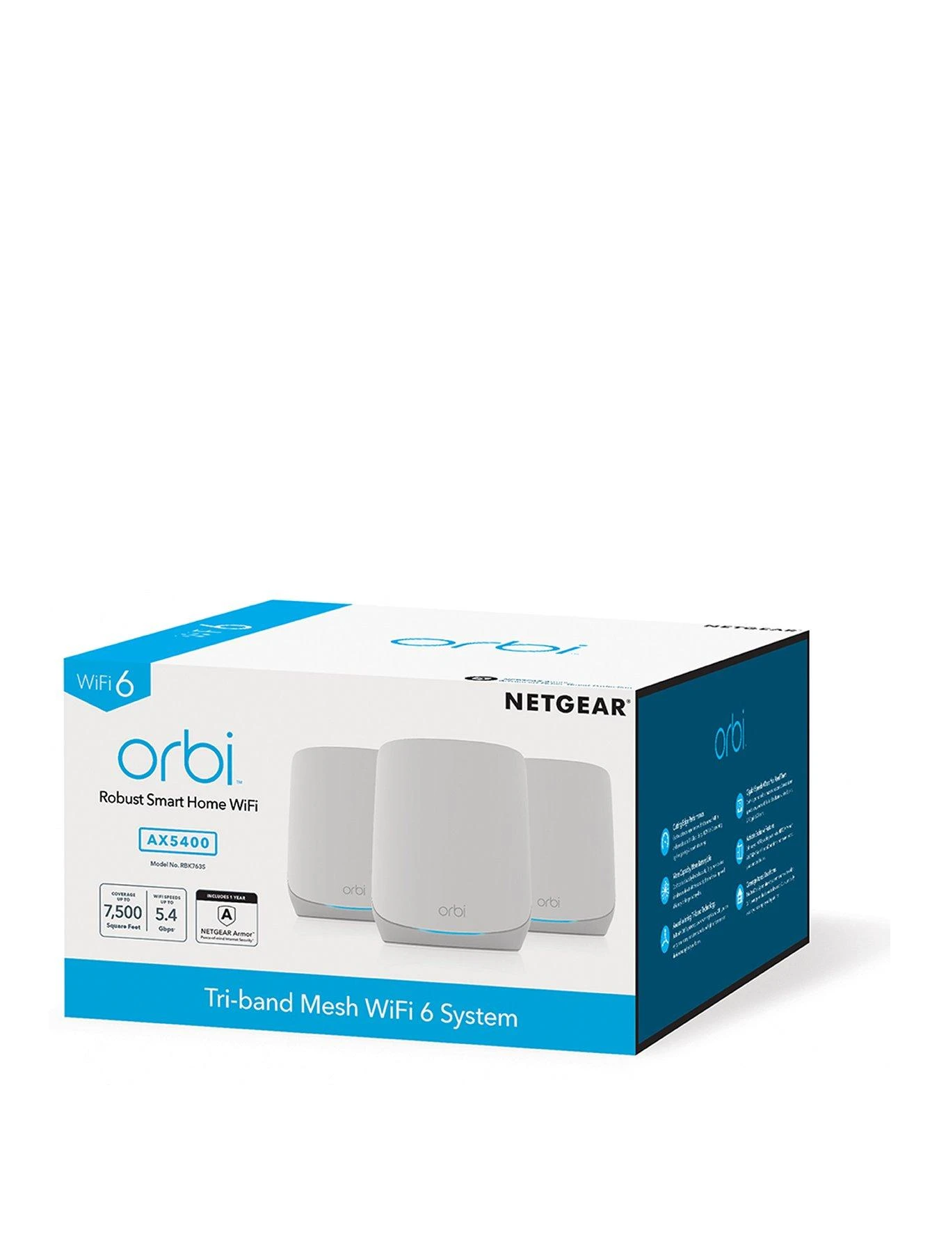 Netgear Orbi Tri-Band Wifi 6 Mesh System 2 Netgear Orbi Tri-Band Wifi 6 Mesh System - Image 2