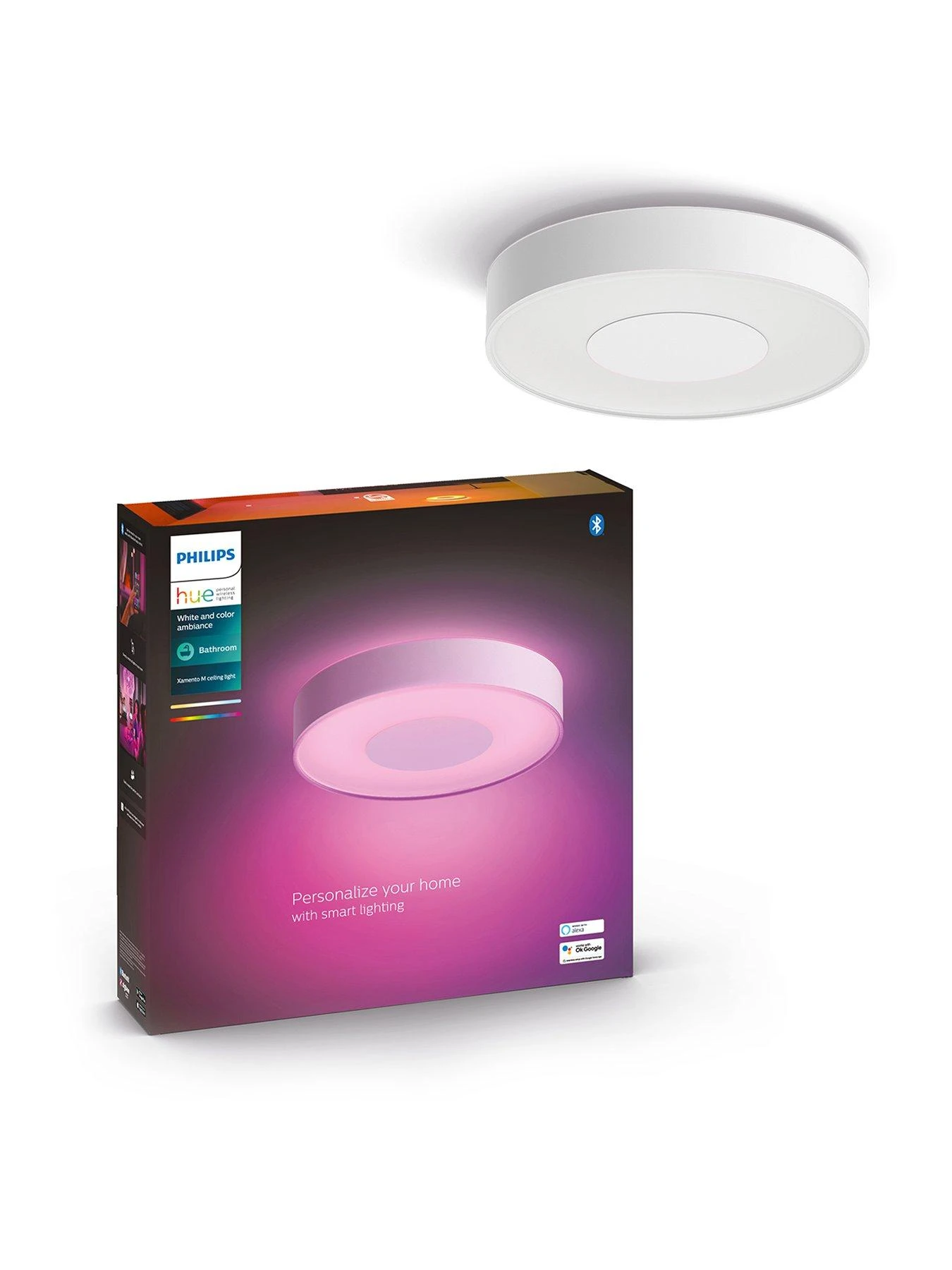Philips Hue Xamento M Hue Ceiling Lamp White 1 Philips Hue Xamento M Hue Ceiling Lamp White