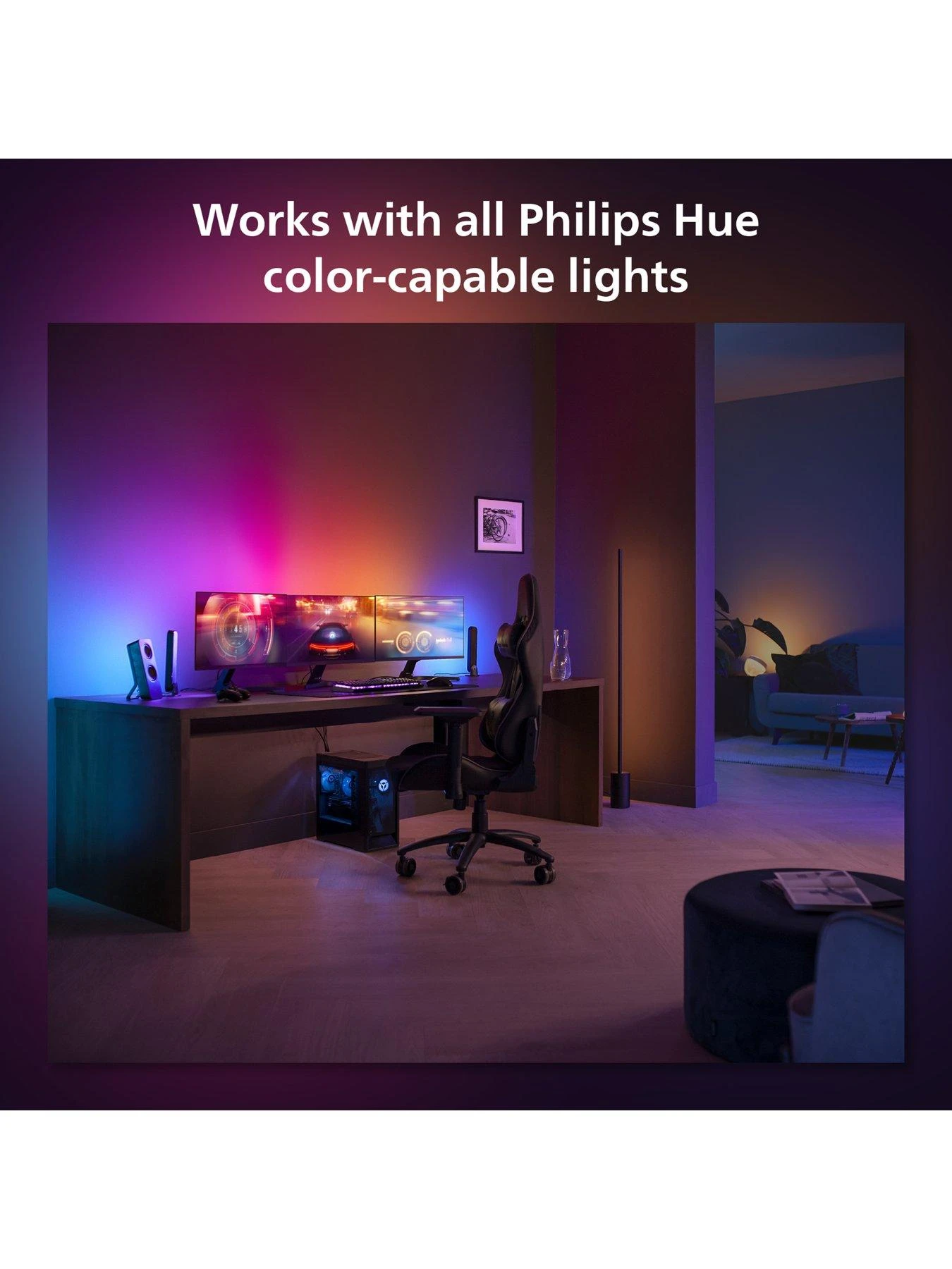 Philips Hue Gradient PC Strip 24 27 Inch EU 7 Philips Hue Gradient PC Strip 24 27 Inch EU - Image 7