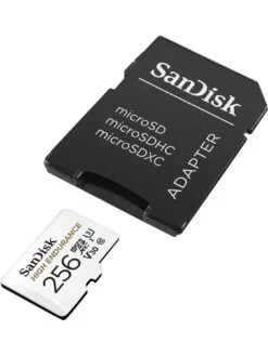 SanDisk High Endurance MicroSD 256GB + SD Adapter - For Dash Cams & Home Monitoring -Digital Station VHDXF SQ4 0000000099 N A SLd