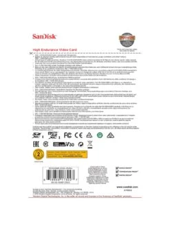 SanDisk High Endurance MicroSD 256GB + SD Adapter - For Dash Cams & Home Monitoring -Digital Station VHDXF SQ5 0000000099 N A SLd1
