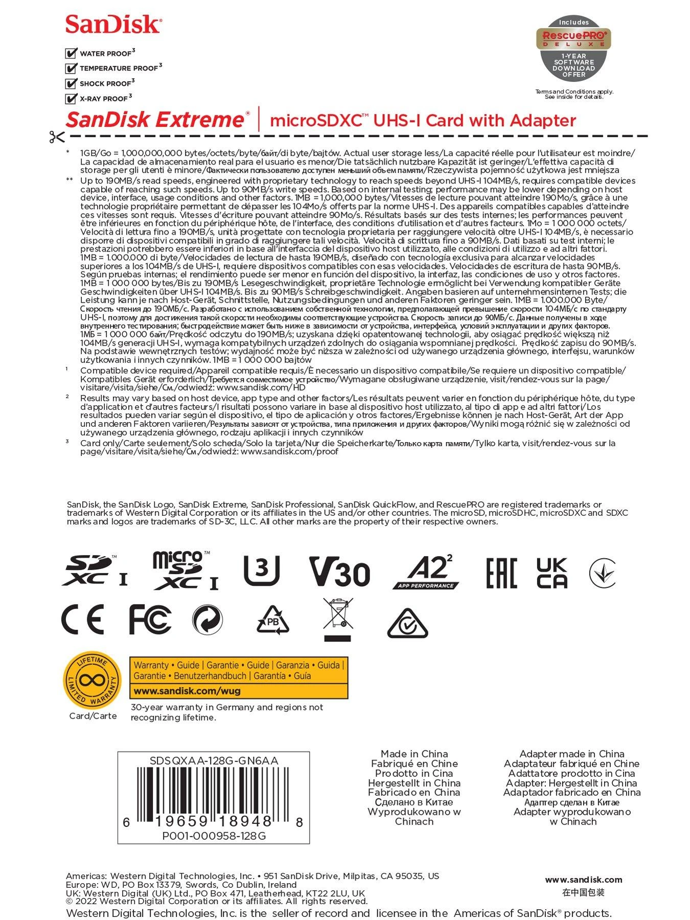 SanDisk Extreme MicroSD 128GB For Action Cams And Drones + SD Adapter 5 SanDisk Extreme MicroSD 128GB For Action Cams And Drones + SD Adapter - Image 5