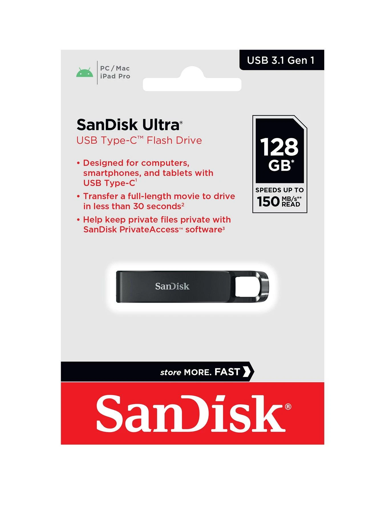 SanDisk Ultra USB Type-C Flash Drive 128GB 1 SanDisk Ultra USB Type-C Flash Drive 128GB