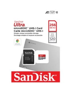 SanDisk Ultra 256GB MicroSDXC UHS-I Card For Chromebooks - With Adapter