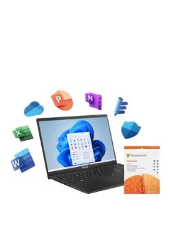 Asus Vivobook X1500EA-EJ2365W Laptop - 15.6in FHD, Intel Core I3, 8GB RAM,. 256GB SSD, With Microsoft 365 Personal (12 Months) Included