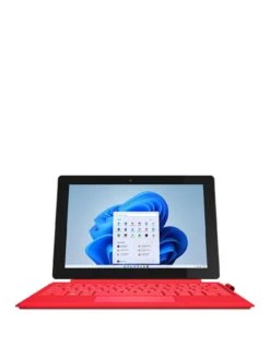 Geo GeoPad 110 2-in-1 Laptop - 10.1in, Intel Celeron N4020, 4GB RAM 128GB SSD, Detachable Keyboard - Strawberry