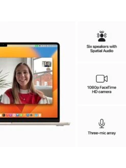 Apple MacBook Air (M2, 2023) 15-inch with 8-core CPU And 10-core GPU, 512GB - Starlight -Digital Station VHWXV SQ4 0000016239 STARLIGHT SLd