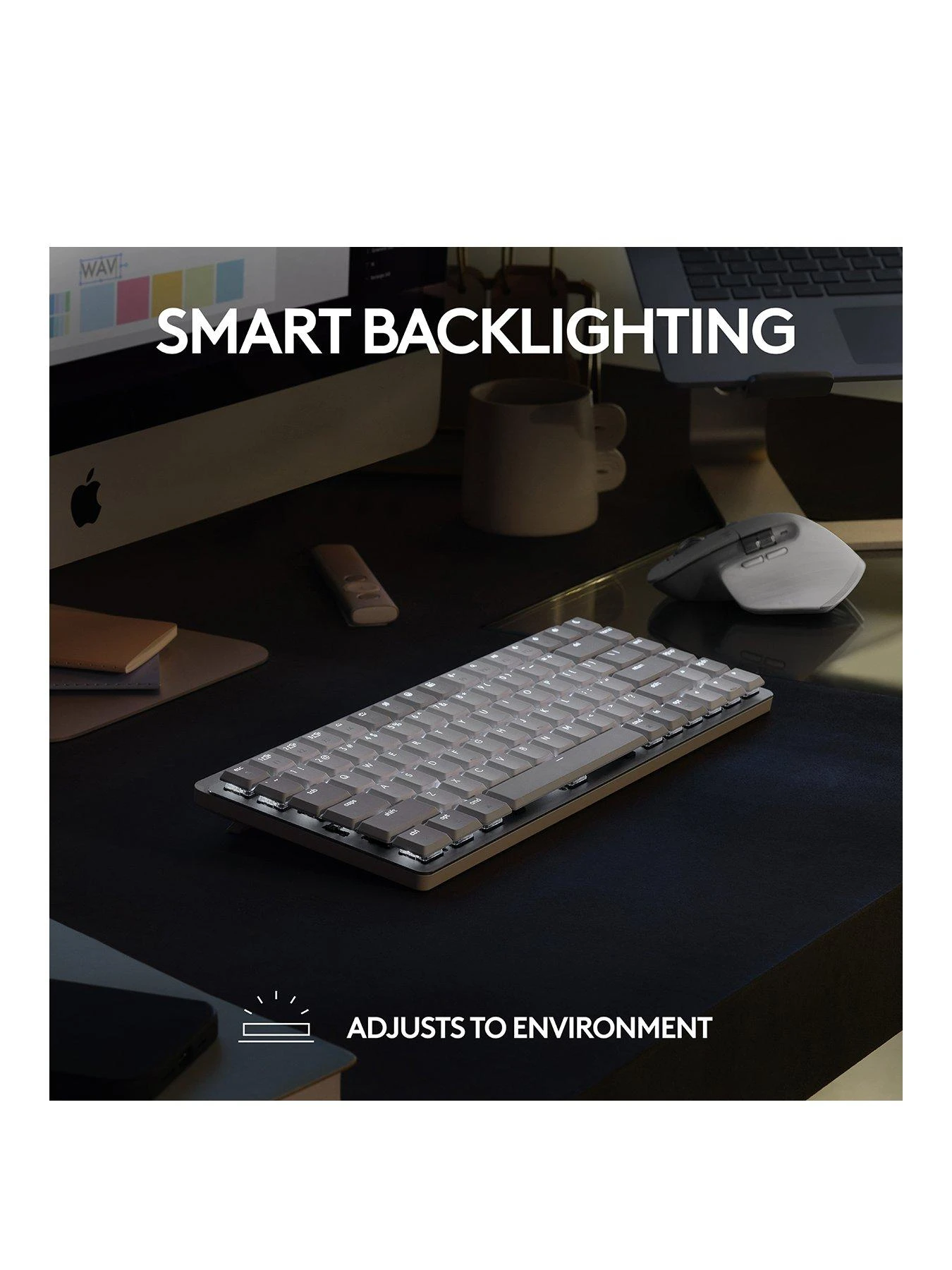 Logitech MX Mechanical Mini For Mac Minimalist Wireless Illuminated Keyboard 3 Logitech MX Mechanical Mini For Mac Minimalist Wireless Illuminated Keyboard - Image 3
