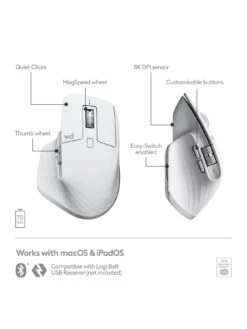 Logitech MX Master 3S For Mac Performance Wireless Mouse - PALE GREY -Digital Station VI1ZM SQ6 0000000088 NO COLOR SLd2