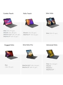 Logitech Combo Touch Case And Keyboard For IPad Air (4th & 5th Generation) - GREY -Digital Station VI1ZO SQ7 0000000005 GREY SLd3