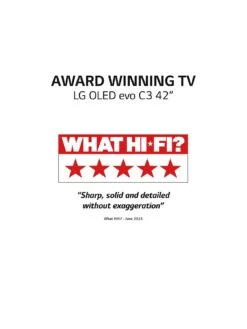 LG 2023 OLED C3 - 42 Inch, OLED, 4K UHD, Smart TV -Digital Station VI2WI SQ3 0000000035 SILVER SLs