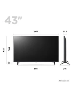 LG 2023 UR80 Series - 43-inch, LED, 4K UHD, HDR, Smart TV 43UR80006LJ -Digital Station VI2X6 SQ4 0000000020 BLUE SLd