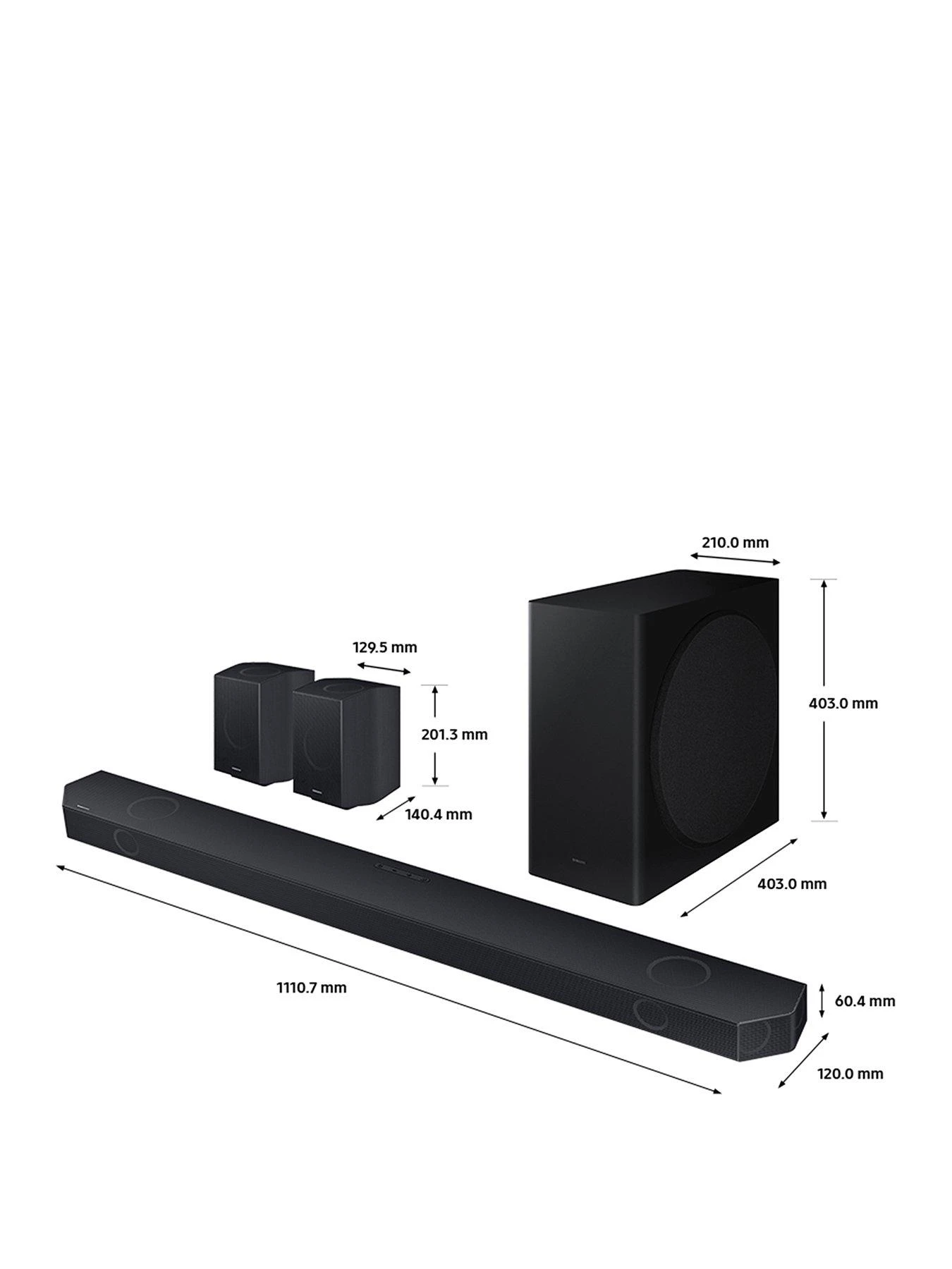 Samsung HW-Q930C 9.1.4ch Wireless Dolby Atmos Soundbar With Rear Speakers, Subwoofer And Q-Symphony 2 Samsung HW-Q930C 9.1.4ch Wireless Dolby Atmos Soundbar With Rear Speakers, Subwoofer And Q-Symphony - Image 2