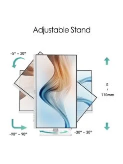 MSI Modern MD241PW 23.8 Inch, Full HD, 75Hz, IPS, USB Type-C, Monitor With Adjustable Stand & Built-in Speakers -Digital Station VIE9B SQ3 0000000004 BLACK SLa