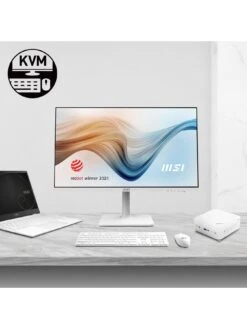 MSI Modern MD272QPW 27 Inch, Quad HD, 75Hz, IPS, USB Type-C, Built-in USB Hub, Flat Monitor With Adjustable Stand & Built-in Speakers -Digital Station VIE9C SQ4 0000000004 BLACK SLd
