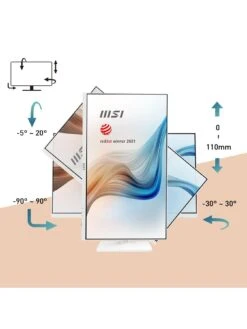 MSI Modern MD272QPW 27 Inch, Quad HD, 75Hz, IPS, USB Type-C, Built-in USB Hub, Flat Monitor With Adjustable Stand & Built-in Speakers -Digital Station VIE9C SQ5 0000000004 BLACK SLd1