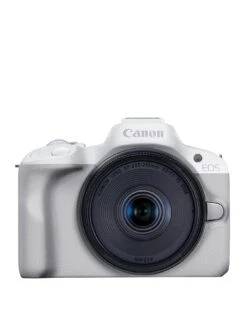 Canon® Canon EOS R50 APS-C Mirrorless Camera Inc RF-S 18-45mm Lens - White