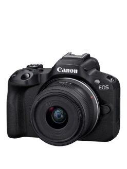 Canon® Canon EOS R50 APS-C Mirrorless Camera Inc RF-S 18-45mm+ RF-S 55-210mm Lens -Digital Station VIMGG SQ3 0000000004 BLACK SLa