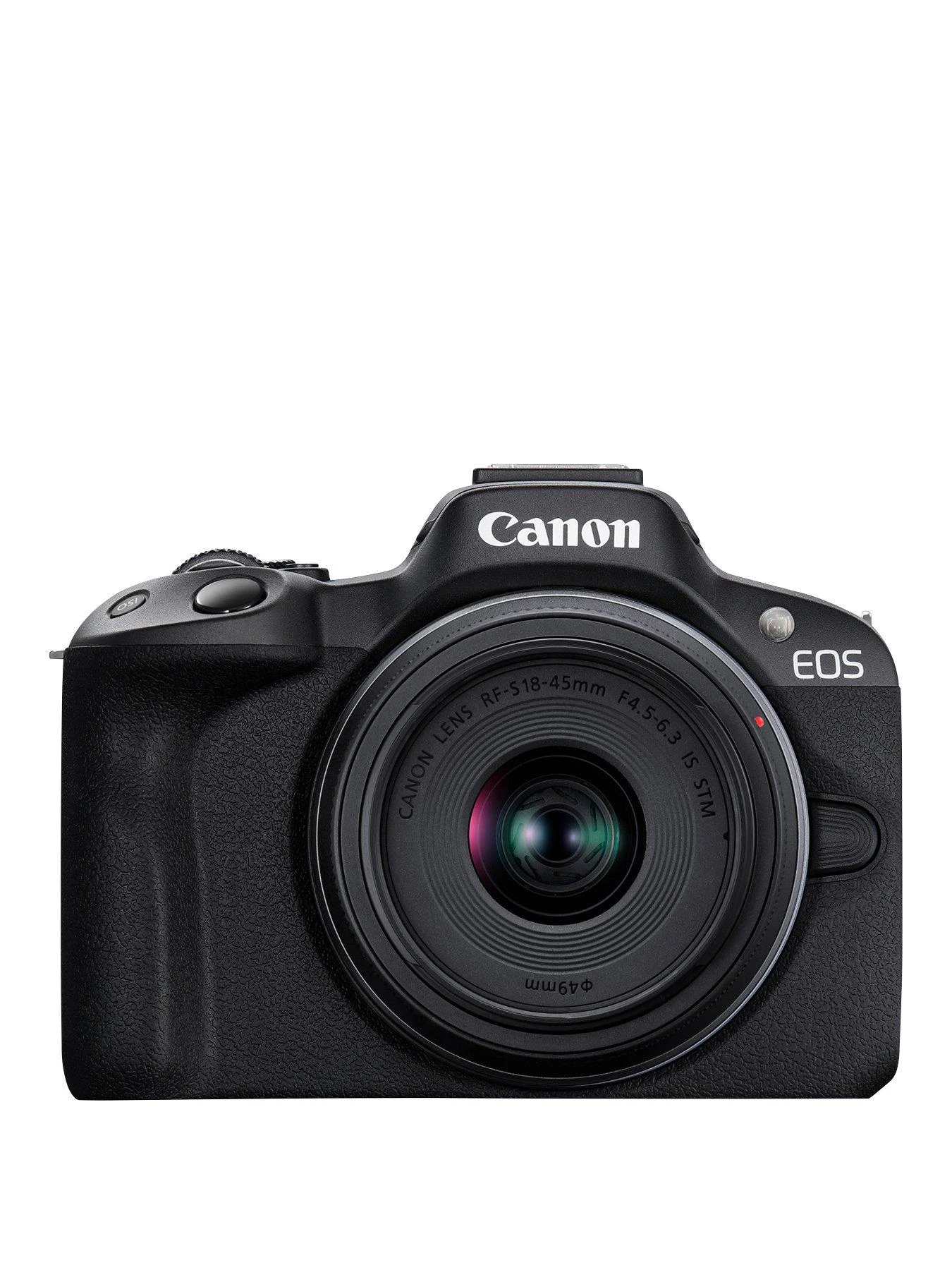 Canon® Canon EOS R50 APS-C Mirrorless Camera Inc RF-S 18-45mm Lens - Black 1 Canon® Canon EOS R50 APS-C Mirrorless Camera Inc RF-S 18-45mm Lens - Black