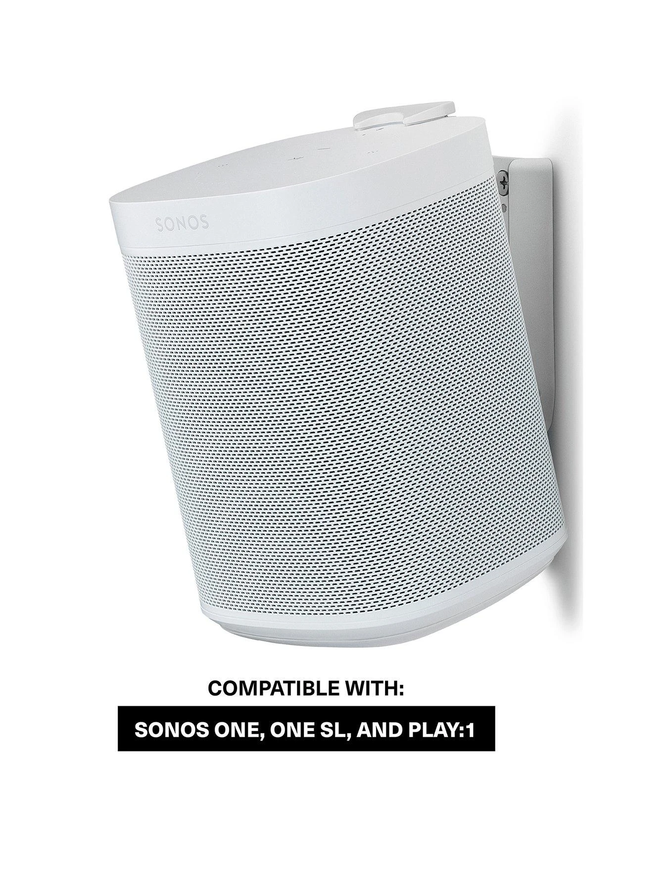 Flexson Wall Mount For Sonos One, One SL And Play:1 - White Single 1 Flexson Wall Mount For Sonos One, One SL And Play:1 - White Single