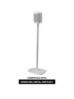 Flexson Floor Stand For Sonos One, One SL And Play1 - White (Single)