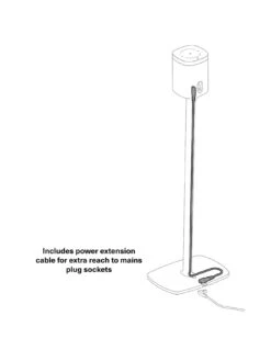 Flexson Floor Stand For Sonos One, One SL And Play1 - White (Single) -Digital Station VIOKT SQ3 0000000013 WHITE SLa