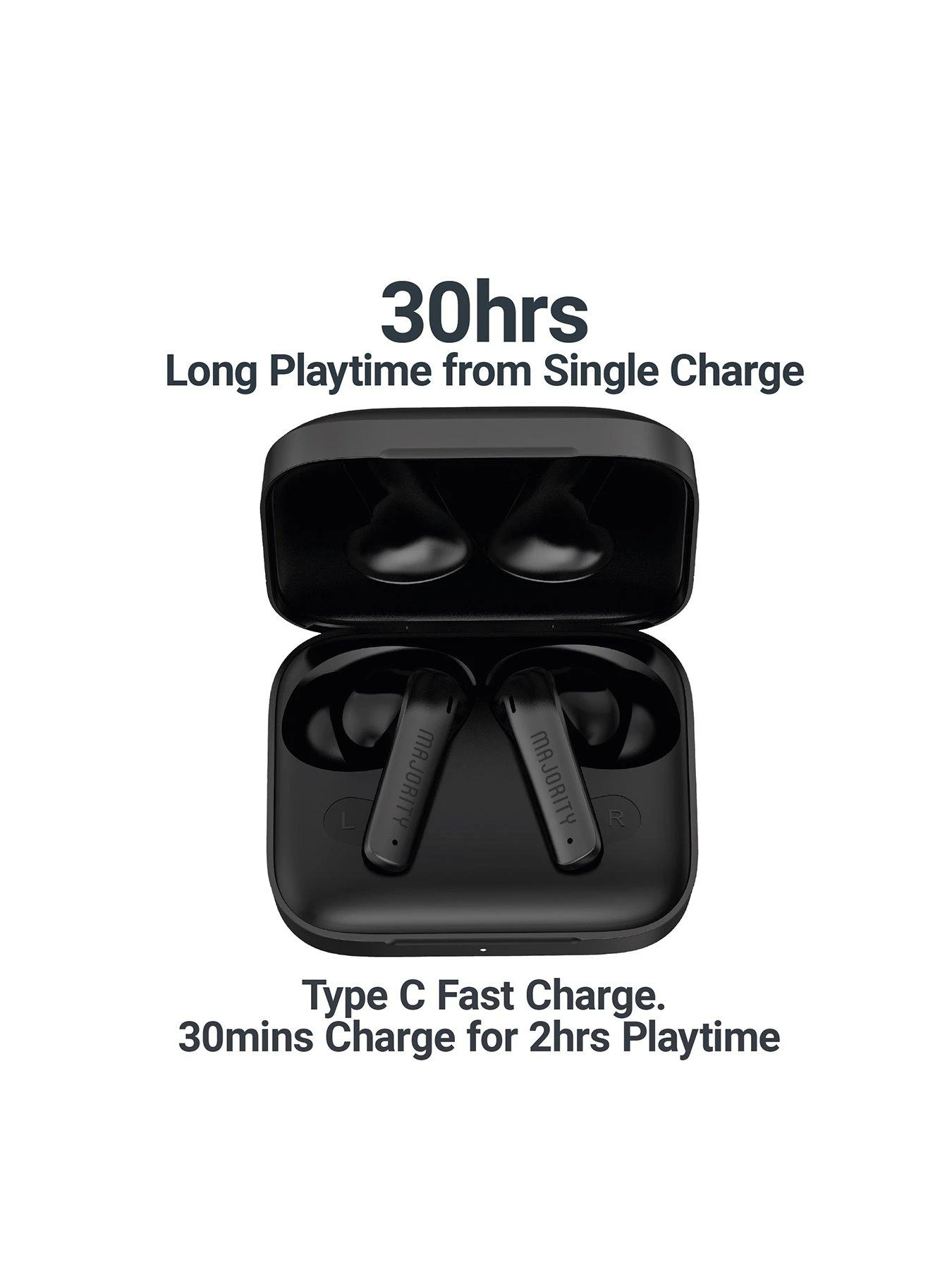 Majority TRU 1 Wireless Bluetooth Earbuds - Black 3 Majority TRU 1 Wireless Bluetooth Earbuds - Black - Image 3