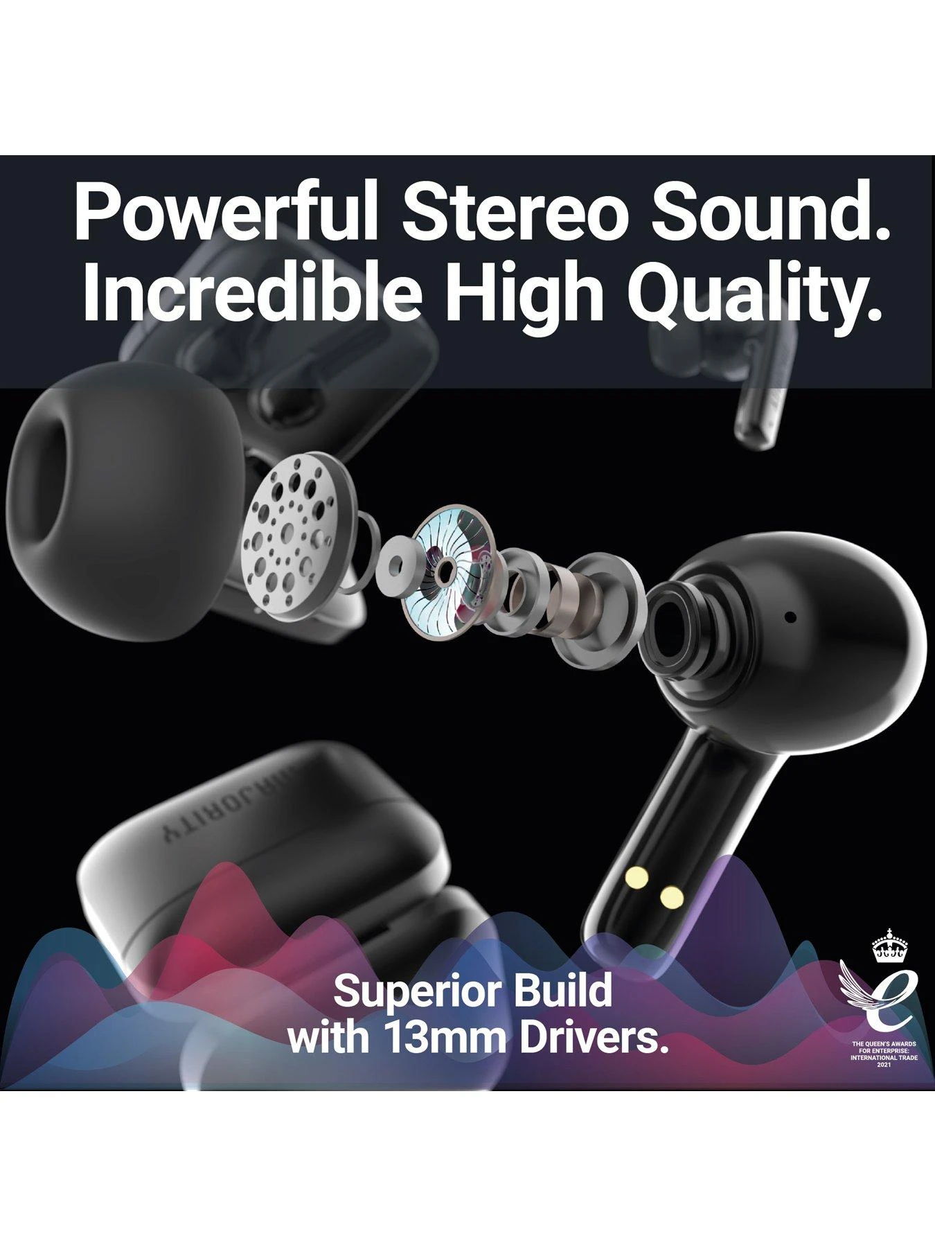 Majority TRU 1 Wireless Bluetooth Earbuds - Black 5 Majority TRU 1 Wireless Bluetooth Earbuds - Black - Image 5