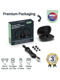 Majority Tru Sport TWS Earphones Black -Digital Station VIQNC SQ7 0000000004 BLACK SLd3