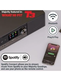 Majority Quadriga CD Music System With Internet, DAB And FM Radio Black -Digital Station VIQNS SQ4 0000000004 BLACK SLd