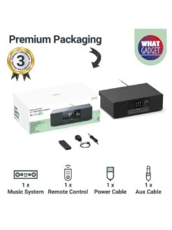 Majority Quadriga CD Music System With Internet, DAB And FM Radio Black -Digital Station VIQNS SQ7 0000000004 BLACK SLd3